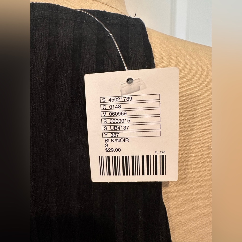 NWT - urban outfitters black ribbed high neck tank top - Picture 5 of 5